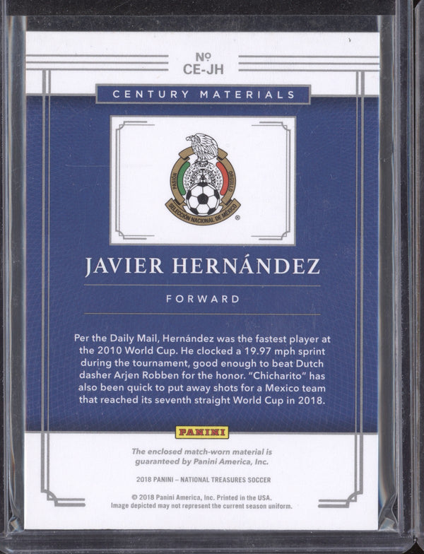 Javier Hernandez 2018 Panini National Treasures CE-JH Century Materials 16/99