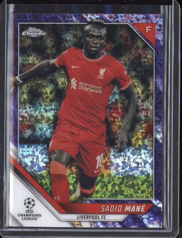 Sadio Mane 2021/22 Topps Chrome UEFA CL Purple Mini-Diamond 32/250