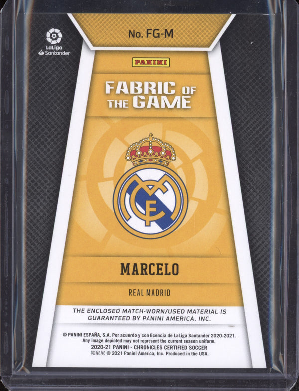 Marcelo 2020-21 Panini Chronicles Certifed Soccer Fabric of the Game 021/500