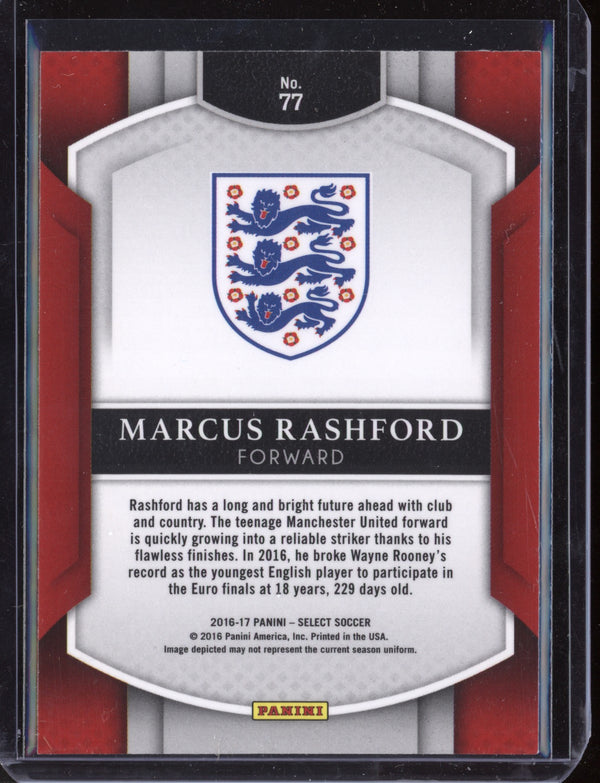 Marcus Rashford 2016 Panini Select Soccer Silver Prizm