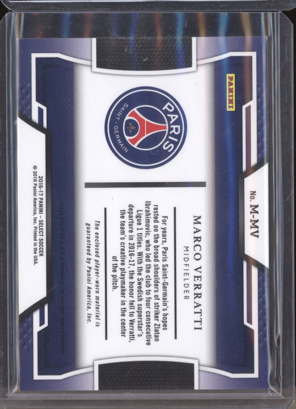 Marco Verratti 2016-17 Panini Select Soccer M-MV Memorabilia