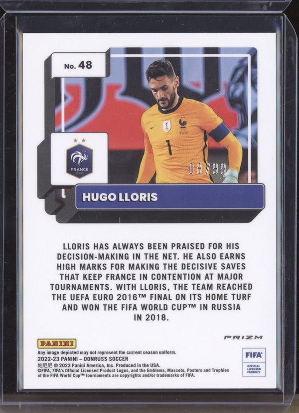 Hugo Lloris 2022-23 Panini Donruss Soccer 48 Optic Blue 8/99