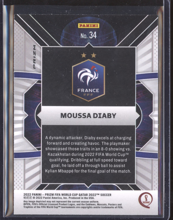 Moussa Diaby 2022 Panini Prizm World Cup 34 Phenomenon Silver