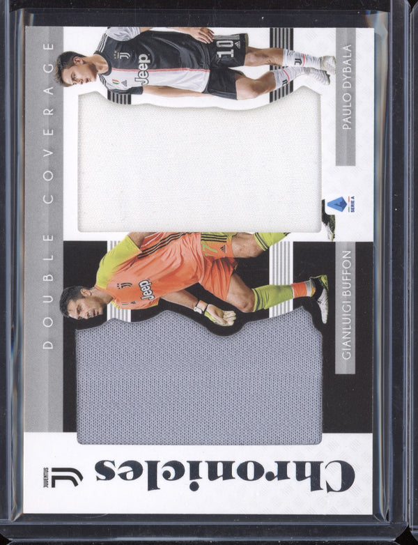 Gianluigi Buffon/Paul Dybala 2019-20 Panini Chronicles Soccer Double Coverage Patch