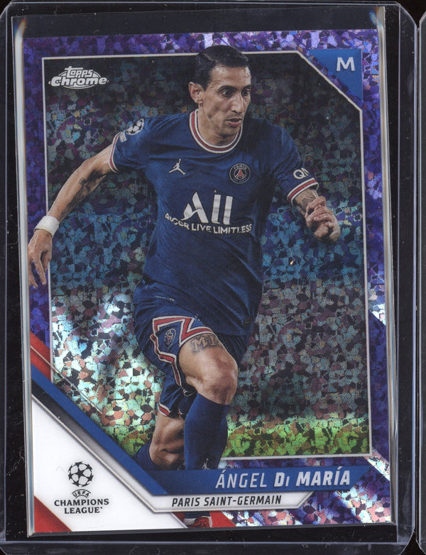 Angel Di Maria 2021/22 Topps Chrome UEFA CL Purple Mini-Diamond 41/250