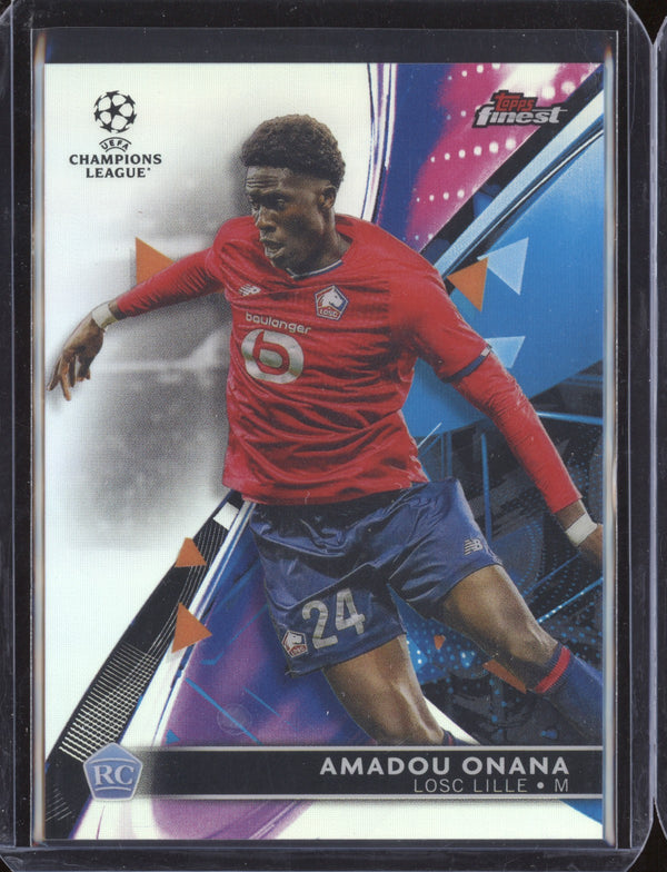 Amadou Onana 2021-22 Topps Finest UCL 36 Refractor RC