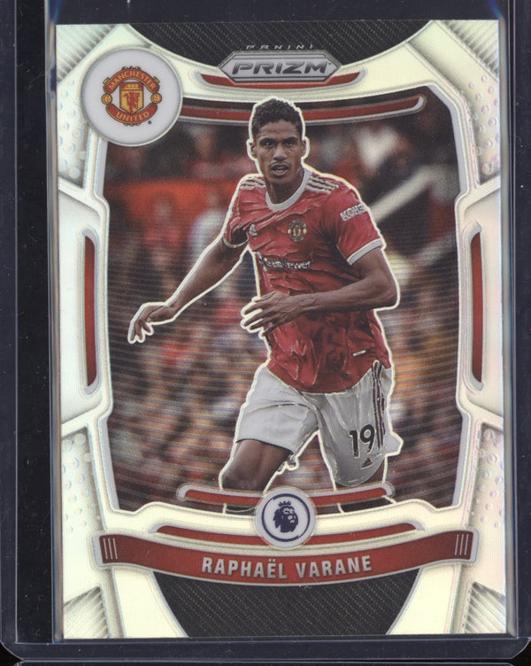 Raphael Varane 2021-22 Panini Prizm Premier League Silver Prizm