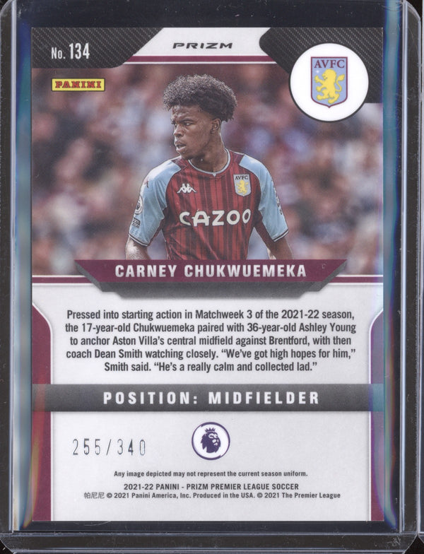 Carney Chukwuemeka 2021-22 Panini Prizm PL 134 Blue 255/340