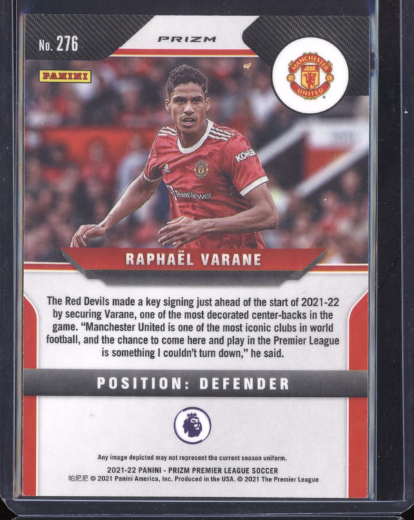 Raphael Varane 2021-22 Panini Prizm Premier League Silver Prizm