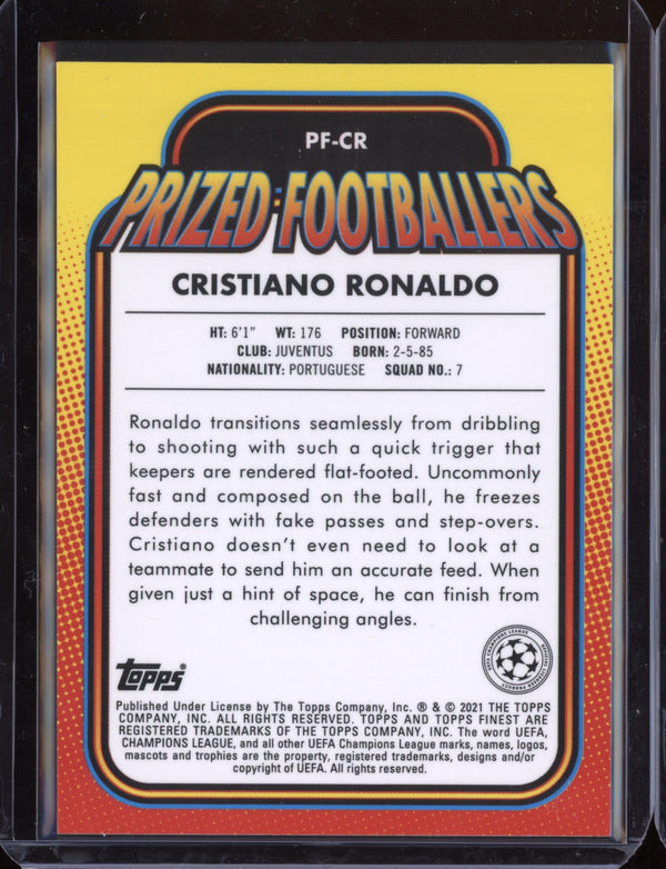 Cristiano Ronaldo 2021 Topps Finest Champions League Prized Footballers