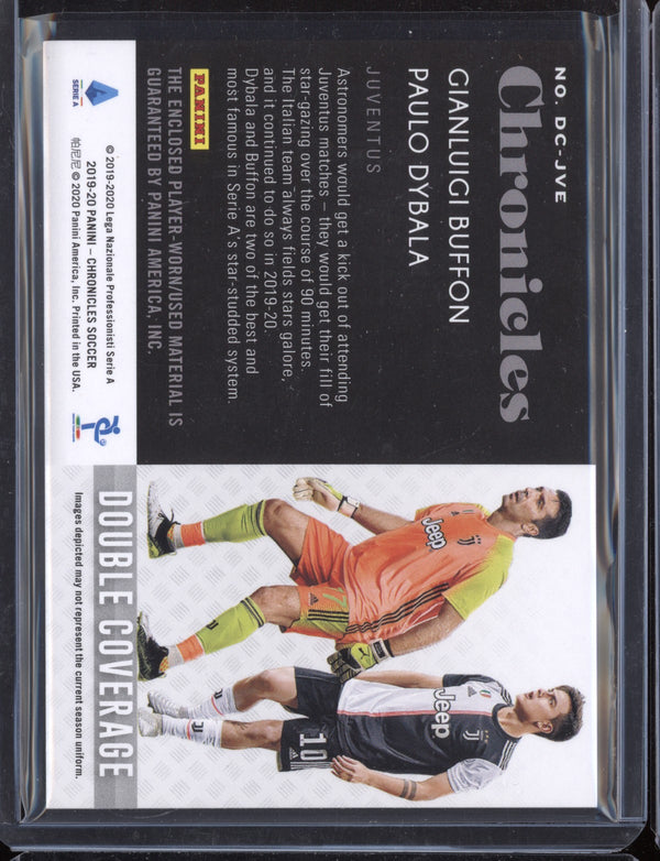 Gianluigi Buffon/Paul Dybala 2019-20 Panini Chronicles Soccer Double Coverage Patch