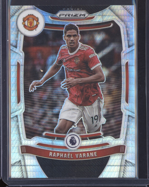 Raphael Varane 2021-22 Panini Prizm Premier League Hyper Prizm