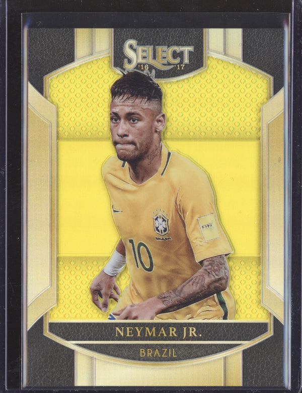 Neymar Jr 2016-17 Panini Select Soccer 21 Neon Yellow 34/125