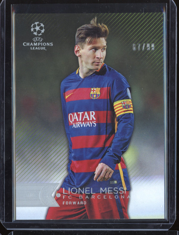 Lionel Messi 2015-16 Topps UEFA Champions League Showcase Soccer 1 Green 67/99