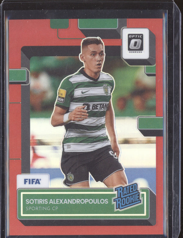 Sotiris Alexandropoulos 2022-23 Panini Donruss Soccer 177 Optic Rated Rookie Red RC 106/165