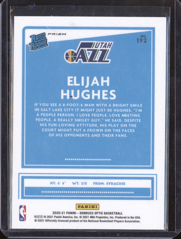 Elijah Hughes 2020-21 Panini Donruss Optic 192 Holo