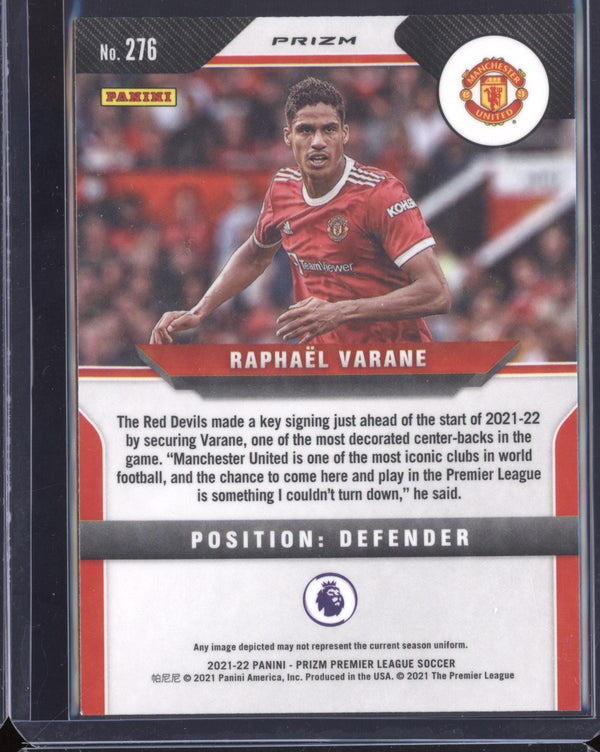 Raphael Varane 2021-22 Panini Prizm Premier League Hyper Prizm