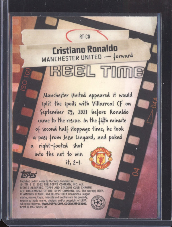 Cristiano Ronaldo 2021-22 Topps Stadium Club Chrome UCL RT-CR Reel Time