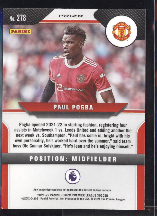 Paul Pogba 2021-22 Panini Prizm Premier League Silver