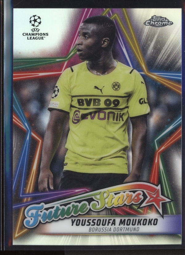 Youssoufa Moukoko 2021/22 Topps Chrome UCL Future Stars