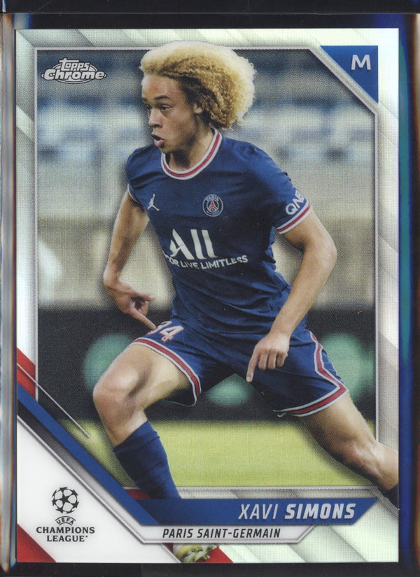 Xavi Simons 2021/22 Topps Chrome UEFA Champions League Refractor