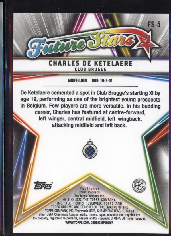 Charles De Ketelaere 2021/22 Topps Chrome UCL Future Stars