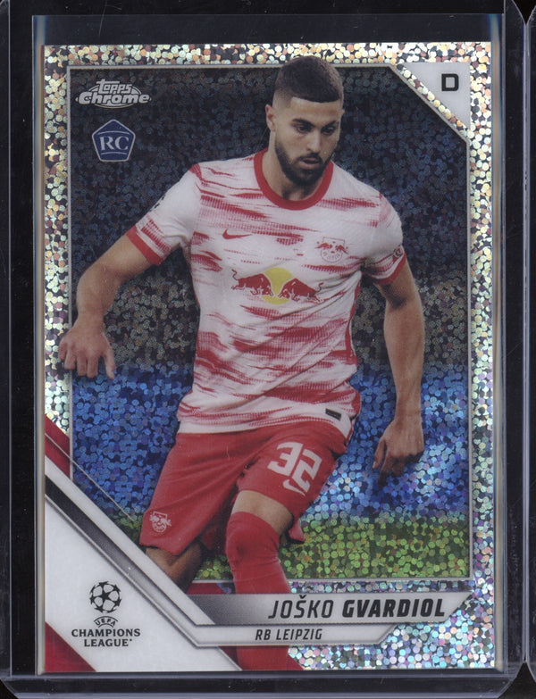 Josko Gvardiol 2021/22 Topps Chrome UEFA Champions League Sparkle RC