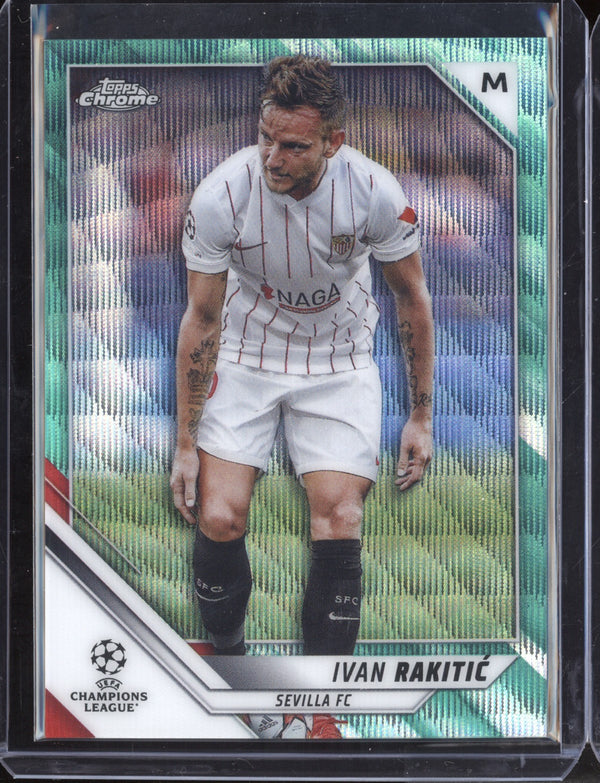 Ivan Rakitic 2021/22 Topps Chrome UEFA CL Aqua Wave 88/199