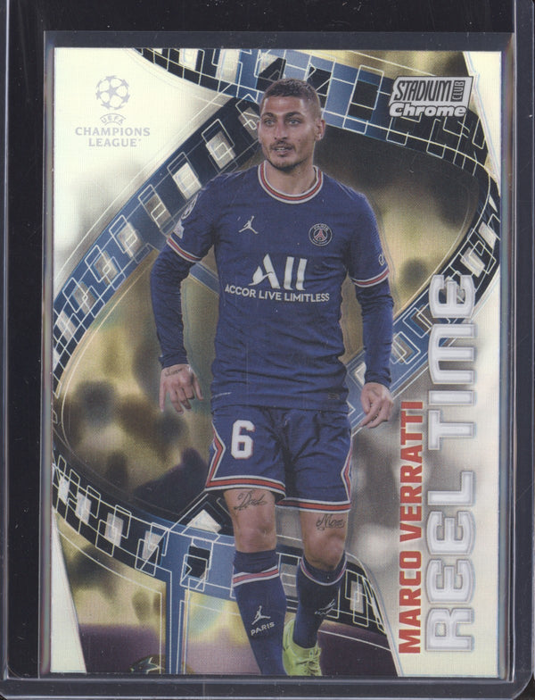 Marco Verratti 2021-22 Topps Stadium Club Chrome UCL RT-MV Reel Time