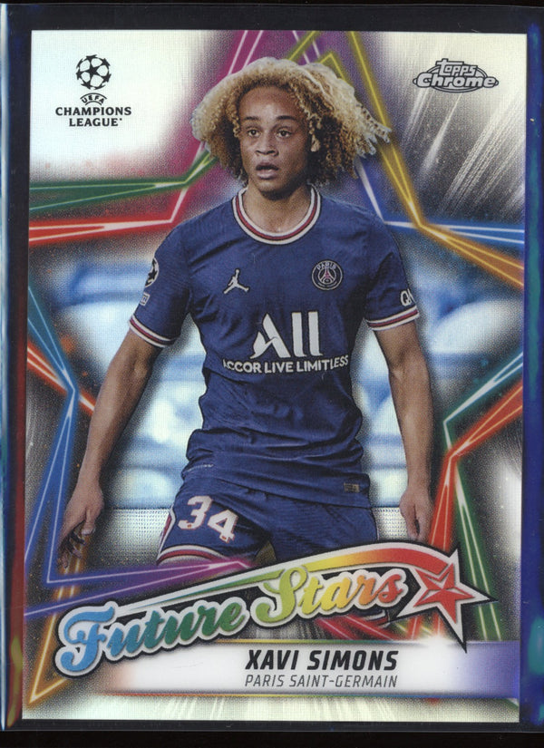 Xavi Simons 2021/22 Topps Chrome UCL Future Stars