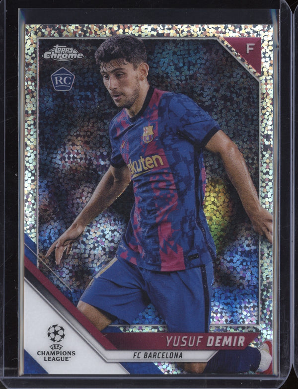 Yusuf Demir 2021/22 Topps Chrome UEFA Champions League Sparkle RC