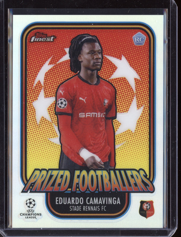 Eduardo Camavinga 2021 Topps Finest Champions League Prized Footballers RC