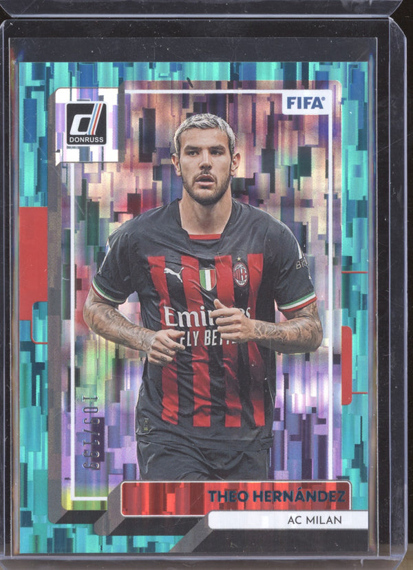 Theo Hernandez 2022-23 Panini Donruss Soccer 5 Teal 109/199