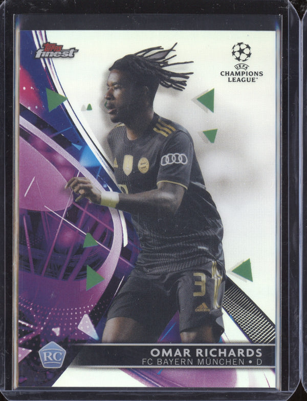 Omar Richards 2021-22 Topps Finest UCL 92 Refractor RC