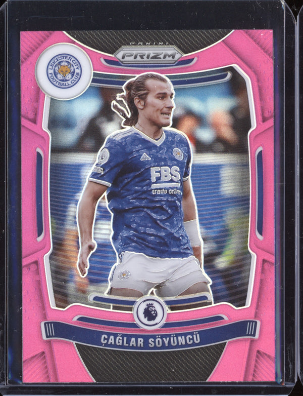 Caglar Soyuncu 2021-22 Panini Prizm Premier League Pink