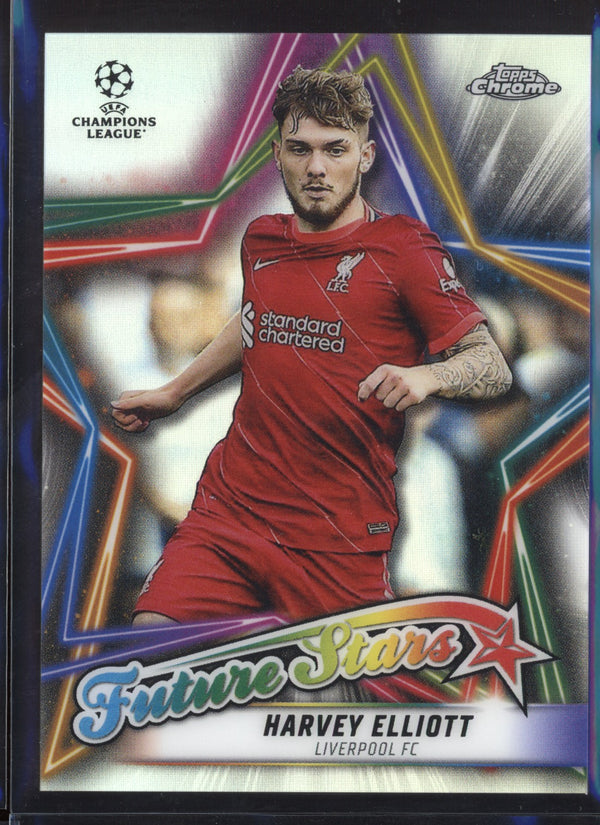 Harvey Elliott 2021/22 Topps Chrome UCL Future Stars