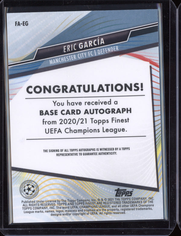 Eric Garcia 2021 Topps Finest Champions League Autograph RC