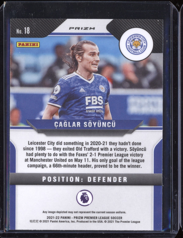 Caglar Soyuncu 2021-22 Panini Prizm Premier League Pink