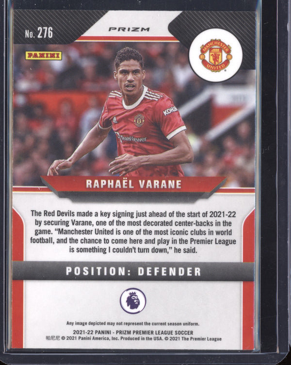 Raphael Varane 2021-22 Panini Prizm Premier League MultiColour Prizm