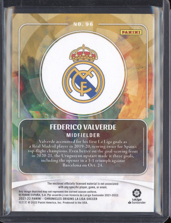 Federico Valverde 2021-22 Panini Chronicles Soccer Origins La Liga Mem 354/500