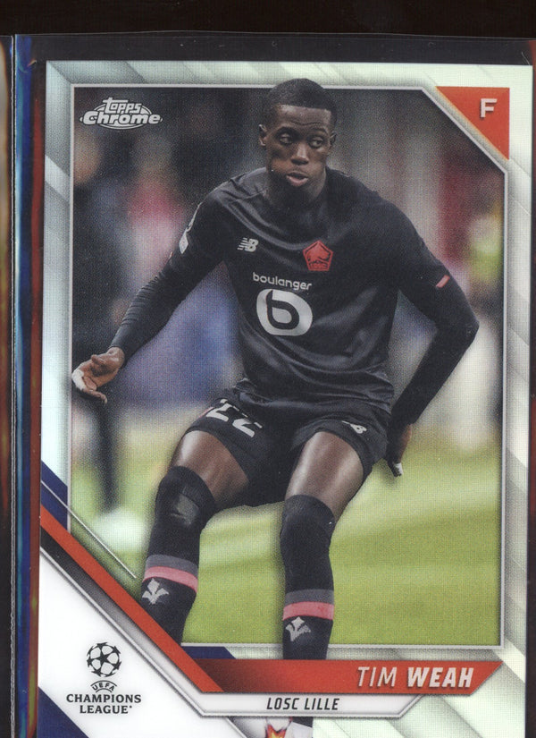 Tim Weah 2021/22 Topps Chrome UEFA Champions League Refractor