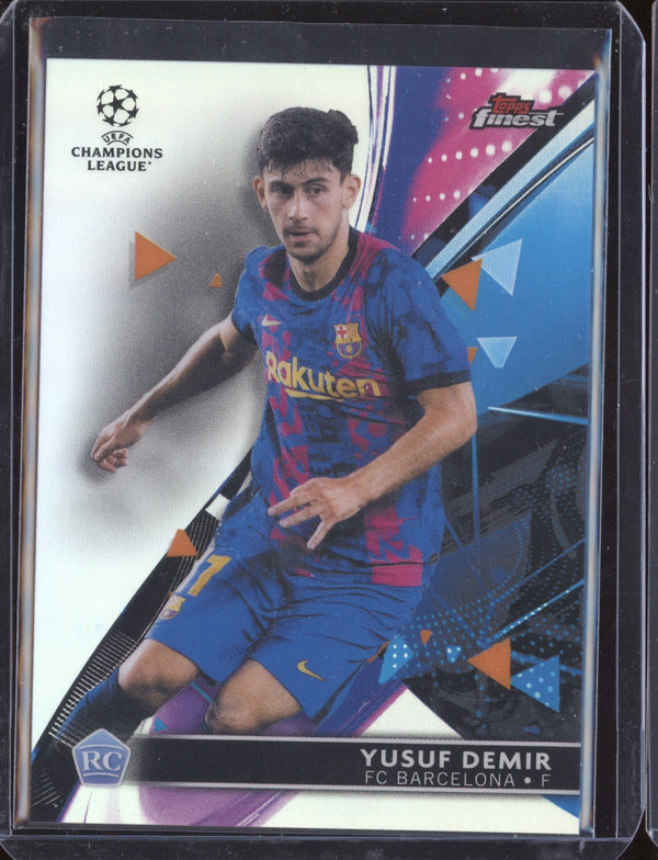 Yusuf Demir 2021-22 Topps Finest UCL 98 Refractor RC