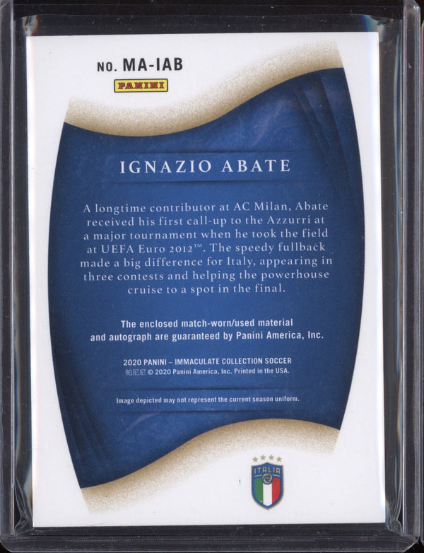 Ignazio Abate 2020 Panini Immaculate Memorabilia Autographs Red  1/8