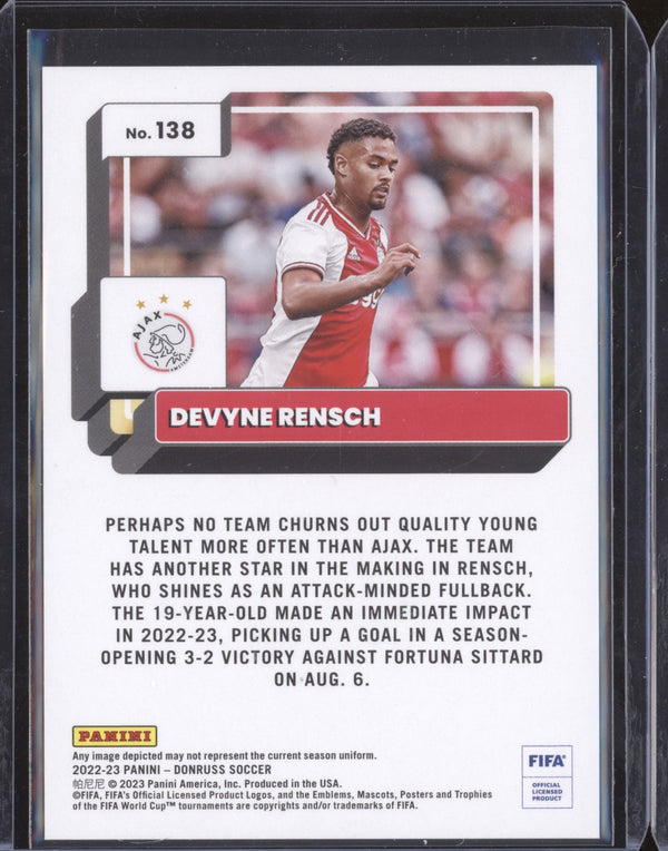 Devyne Rensch 2022-23 Panini Donruss Soccer 138 Teal 191/199