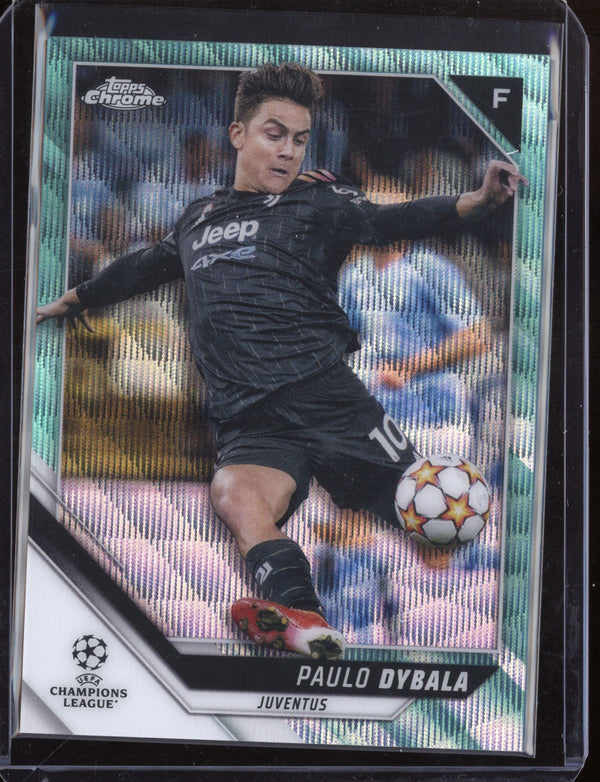 Paulo Dybala 2021/22 Topps Chrome UEFA CL Aqua Wave 173/199