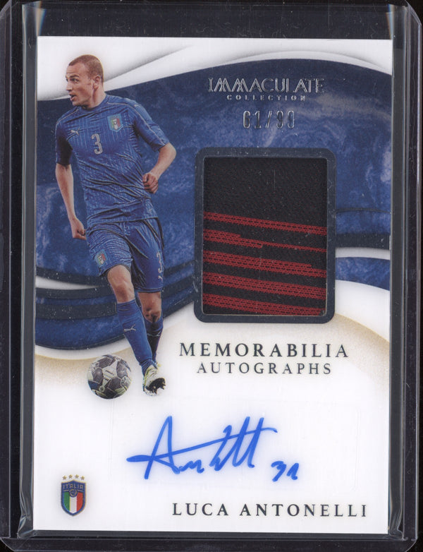 Luca Antonelli 2020 Panini Immaculate Memorabilia Autographs 61/99