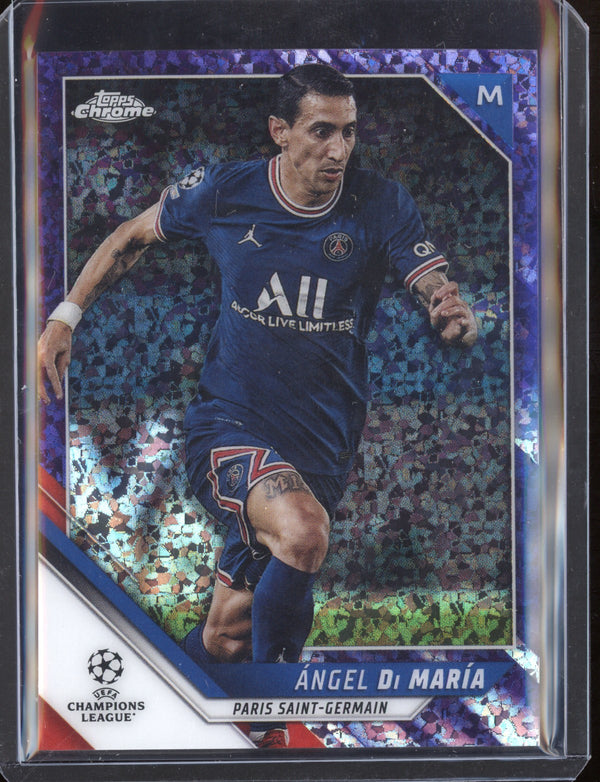 Angel Di Maria 2021/22 Topps Chrome UEFA Champions League Purple Mini-Diamond 211/250