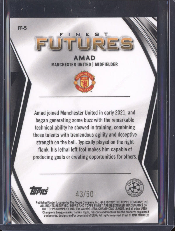 Amad 2021-22 Topps Finest UCL FF-5 Finest Futures Gold 43/50