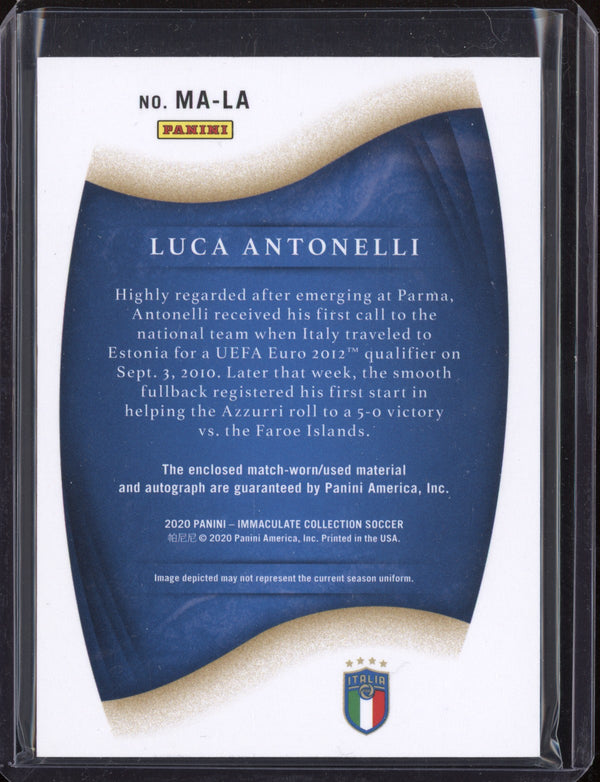 Luca Antonelli 2020 Panini Immaculate Memorabilia Autographs 61/99