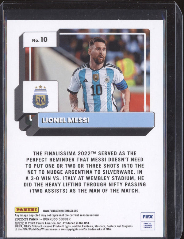 Lionel Messi 2022-23 Panini Donruss Soccer 10 Silver